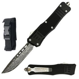 9" Damascus Ghost  Tactical Automatic OTF Pocket Knife