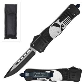 9" Punisher Tactical OTF Pocket Knife Drop Point Blade