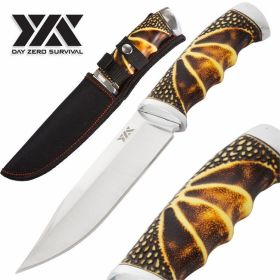 11" Day Zero Survival Outdoor Fixed Blade Hunting Knife With Sheath
