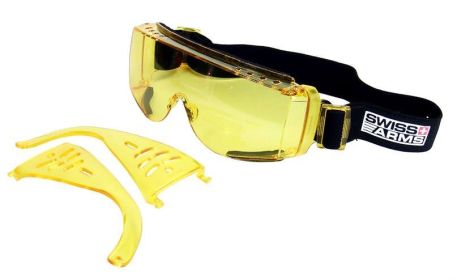 Tactical Airsoft Protective Goggles With Elastic Strap - Yellow Lens