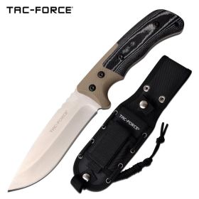 10 Inch- Fixed Blade Tactical Knife Tan G10 and Micarta Handle