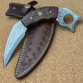 10" Custom Handmade Damascus Steel Karambit  Knife