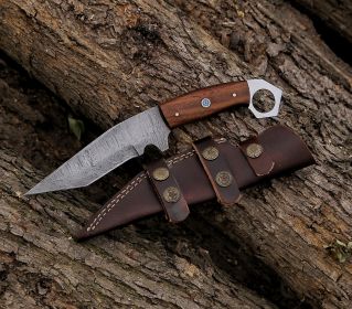 10.5 Inch Damascus Steel Custom Handmade Tactical Fixed Blade Knife