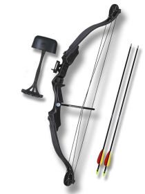 25 lbs 33 Inch Black Compound Bow Archery Set