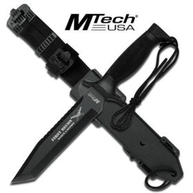 FIRST RECON MTech Tactical Rescue Knife With Custom Sheath
