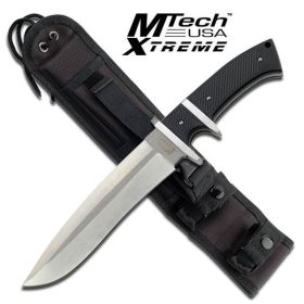 13" Silver Finger Guard Fixed Blade Bowie Dagger Hunter Combat Knife
