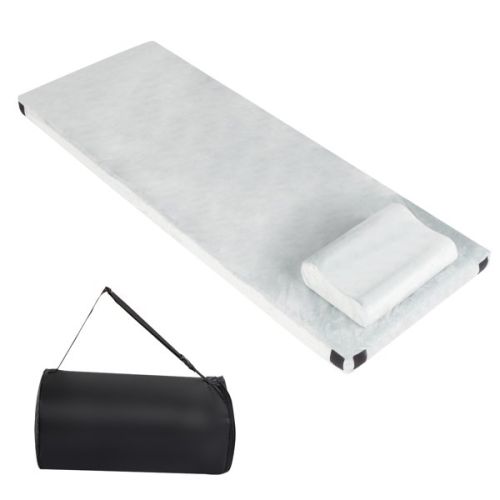 75 X 25 X 3in Memory Foam Short Plush Bed Grey Camping Mattress With Storage Bag With Pillow 75 X 25 X 3in Memory Foam Short Plush Bed Grey Camping Mattress With Storage Bag With Pillow