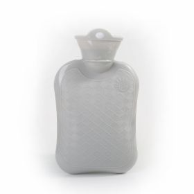 1pc 1000ml New Thick Warm Water Bag; Fashion; Wear-resistant And Environmentally Friendly Materials; Creative Explosion-proof Hand Warmer For Win (Color: Grey)