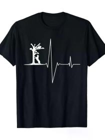 Coon Hunting Dogs Coonhound Heartbeat T-Shirt (Color: Black, size: XXXL)