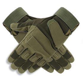 Tactical Gloves Military Combat Gloves with Hard Knuckle for Men Hunting, Shooting (Color: Green, size: medium)