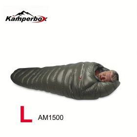 Kamperbox Outdoor Down Sleeping Bag Winter Warm And Waterproof Outdoor Sleeping Bag (Option: AM1500L)